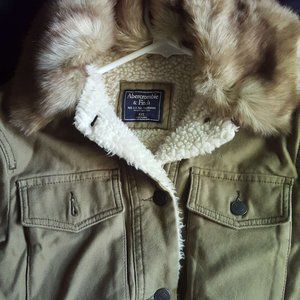 Sherpa-Lined Twill Jacket